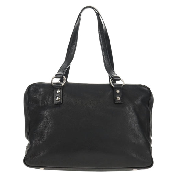 SAINT LAURENT Shoulder Bag Leather Black Silver 227747 Auth yk19763V