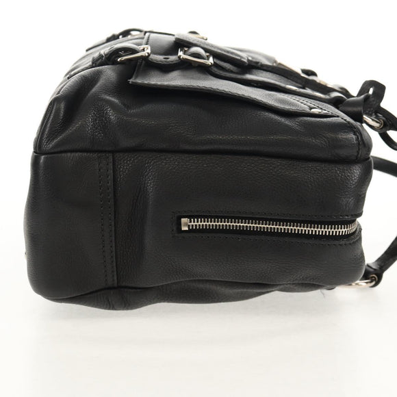 SAINT LAURENT Shoulder Bag Leather Black Silver 227747 Auth yk19763V