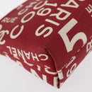CHANEL Bycy Pouch Canvas Red CC Auth yk19768-15