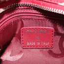 CHANEL Bycy Pouch Canvas Red CC Auth yk19768-18