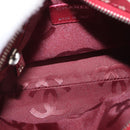 CHANEL Bycy Pouch Canvas Red CC Auth yk19768-9