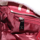 CHANEL Bycy Pouch Canvas Red CC Auth yk19768-21