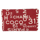 CHANEL Bycy Pouch Canvas Red CC Auth yk19768-13