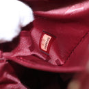 CHANEL Bycy Pouch Canvas Red CC Auth yk19768-10