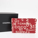 CHANEL Bycy Pouch Canvas Red CC Auth yk19768-12