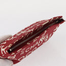 CHANEL Bycy Pouch Canvas Red CC Auth yk19768-6