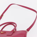 PRADA Galleria Hand Bag Safiano leather 2way Pink Gold Auth yk19769-15