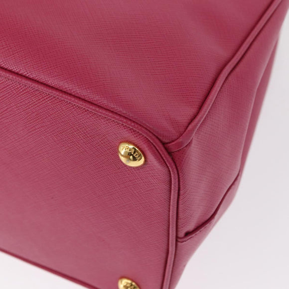 PRADA Galleria Hand Bag Safiano leather 2way Pink Gold Auth yk19769