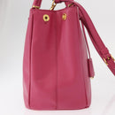 PRADA Galleria Hand Bag Safiano leather 2way Pink Gold Auth yk19769-4