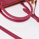 PRADA Galleria Hand Bag Safiano leather 2way Pink Gold Auth yk19769-7