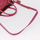 PRADA Galleria Hand Bag Safiano leather 2way Pink Gold Auth yk19769-8