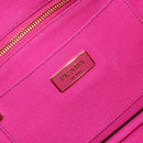 PRADA Canapa MM Hand Bag Canvas Pink Gold Auth yk19772-10