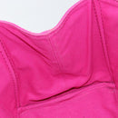 PRADA Canapa MM Hand Bag Canvas Pink Gold Auth yk19772-18