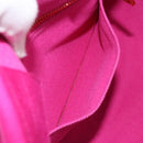 PRADA Canapa MM Hand Bag Canvas Pink Gold Auth yk19772-22