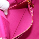 PRADA Canapa MM Hand Bag Canvas Pink Gold Auth yk19772-23