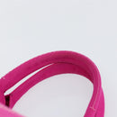 PRADA Canapa MM Hand Bag Canvas Pink Gold Auth yk19772-8