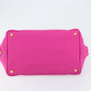 PRADA Canapa MM Handtas Canvas Roze Goud Auth yk19772-5