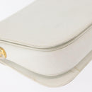 CELINE Shoulder Bag Leather White Gold Auth yk19773-16