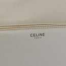 CELINE Shoulder Bag Leather White Gold Auth yk19773-19