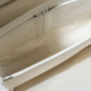 CELINE Shoulder Bag Leather White Gold Auth yk19773-11