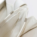 CELINE Shoulder Bag Leather White Gold Auth yk19773-20