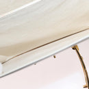 CELINE Shoulder Bag Leather White Gold Auth yk19773-22