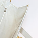 CELINE Shoulder Bag Leather White Gold Auth yk19773-23