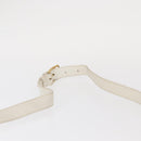 CELINE Shoulder Bag Leather White Gold Auth yk19773-14