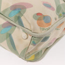 CHANEL Tote Bag Canvas White Silver CC Auth yk19774-12