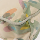 CHANEL Tote Bag Canvas White Silver CC Auth yk19774-13