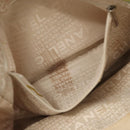 CHANEL Tote Bag Canvas White Silver CC Auth yk19774-22