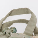 CHANEL Tote Bag Canvas White Silver CC Auth yk19774-8