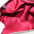 Miu Miu Ketten-Umhängetasche Leder Creme Silber Auth yk19775-18
