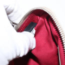 Miu Miu Chain Shoulder Bag Leather Cream Silver Auth yk19775-22