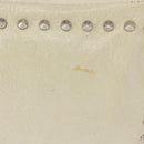 Miu Miu Ketten-Umhängetasche Leder Creme Silber Auth yk19775-4
