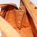 MCM Logogram Vicetos Hand Bag PVC Leather Brown Gold Auth yk19777-19