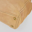 Miu Miu Tote Bag Leather Beige Gold Auth yk19778-10