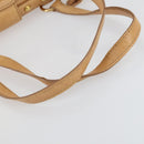 Miu Miu Tote Bag Leather Beige Gold Auth yk19778-7