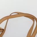 Miu Miu Tote Bag Leather Beige Gold Auth yk19778-8
