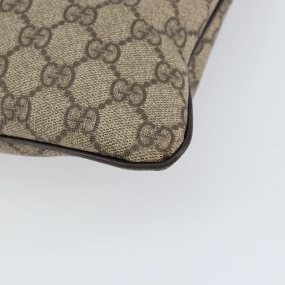 GUCCI GG Supreme Shoulder Bag PVC Beige Gold 201446 Auth yk19779