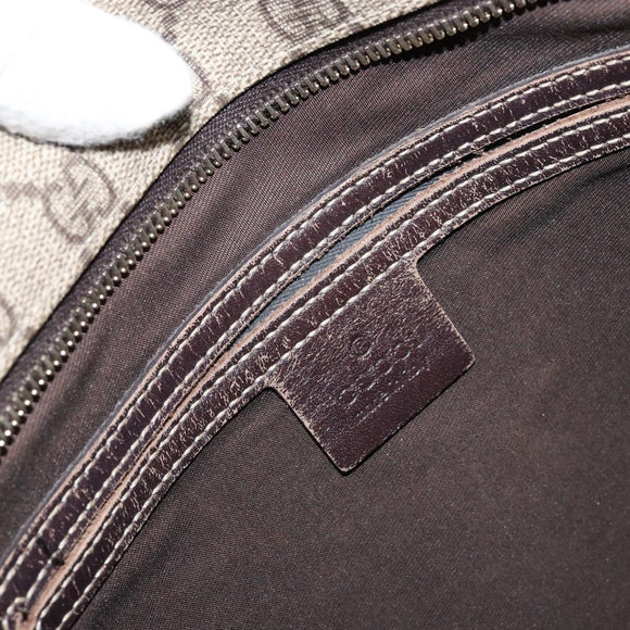 GUCCI GG Supreme Shoulder Bag PVC Beige Gold 201446 Auth yk19779