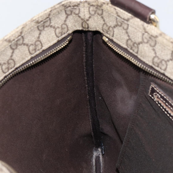 GUCCI GG Supreme Shoulder Bag PVC Beige Gold 201446 Auth yk19779