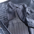 PRADA Hand Bag Leather 2way Black Gold Auth yk19782-23