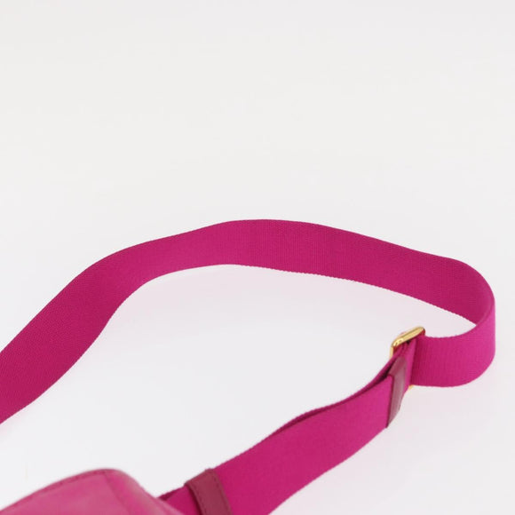 PRADA Canapa PM Hand Bag Canvas 2way Pink Gold Auth yk19785