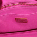 PRADA Canapa PM Hand Bag Canvas 2way Pink Gold Auth yk19785-19
