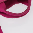 PRADA Canapa PM Hand Bag Canvas 2way Pink Gold Auth yk19785-7