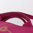PRADA Canapa PM Hand Bag Canvas 2way Pink Gold Auth yk19785-8