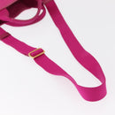 PRADA Canapa PM Hand Bag Canvas 2way Pink Gold Auth yk19785-9