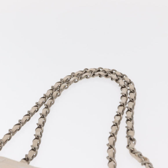 CHANEL Choco Bar New Travel Line Chain Shoulder Bag Canvas Beige CC Auth yk19787