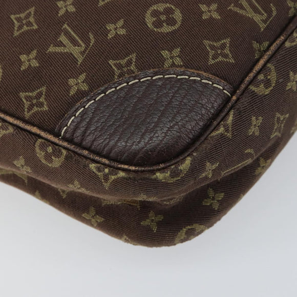 LOUIS VUITTON Monogram Mini Lin Danube Shoulder Bag Ebene M95228 LV Auth yk19789